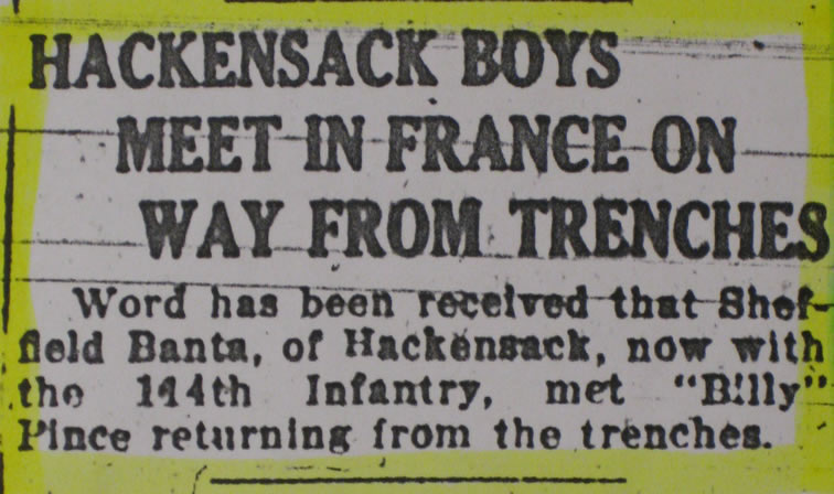 Sheffield Banta August 3, 1918 Article